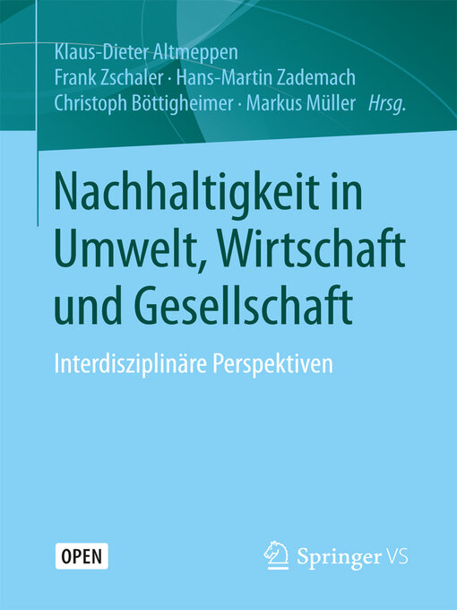 Title details for Nachhaltigkeit in Umwelt, Wirtschaft und Gesellschaft by Klaus-Dieter Altmeppen - Available